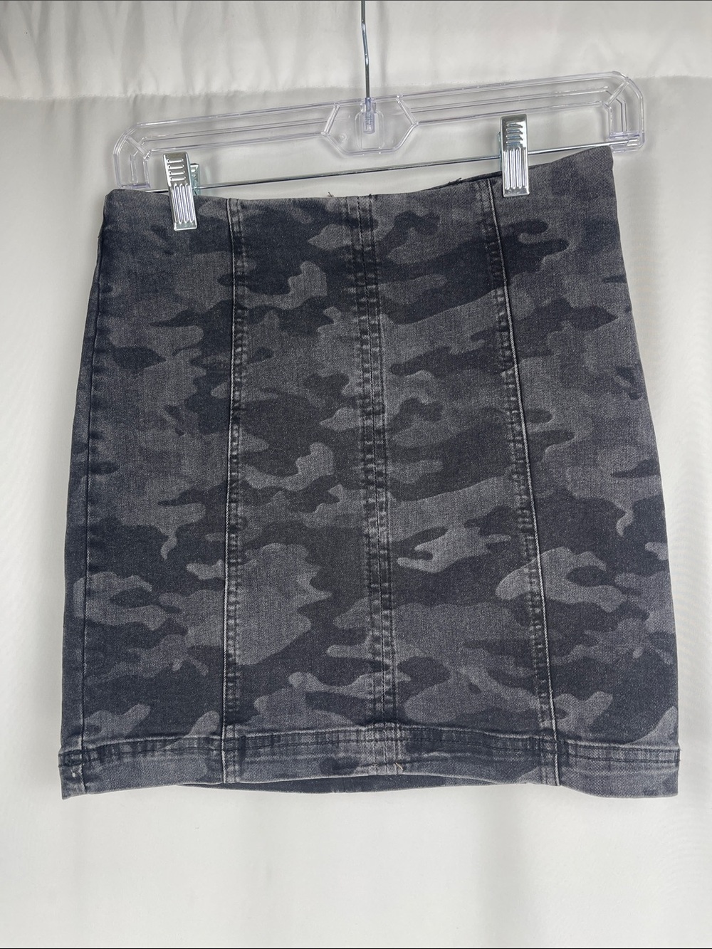 Free People Charcoal Camo Mini Skirt